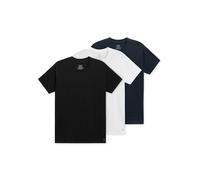SCOTCH&SODA Herren T-Shirts, 3er Pack, Rundhals - Ultra Soft Crew Neck Tee, Unterhemd Schwarz/Blau/Weiß L