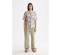 Scotch & Soda All Over Printed Loose Fit T-shirt Art Dept Collage Grey Sca Größe: S | Hemden Outlet | Damen | Grau