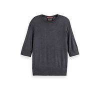 Scotch & Soda Crew Neck Short Sleeved Pullover Charcoal Melange Größe: XL | Strickpullover Outlet | Damen | Schwarz