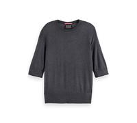 Scotch & Soda Crew Neck Short Sleeved Pullover Charcoal Melange Größe: XS | Strickpullover Outlet | Damen | Schwarz