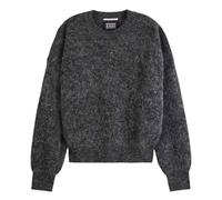Scotch & Soda Damen Core Fuzzy Crew Neck Pullover Sweater, Charcoal Melange 030, S