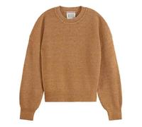 Scotch & Soda Damen Core Fuzzy Crew Neck Pullover Sweater, Tobacco Melange 210, M