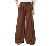 Scotch & Soda Damen Cotton Voile High-Rise Wide-Leg Pull On Casual Pants, Cold Brew, M / 30L EU
