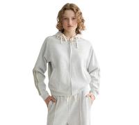 Scotch & Soda Damen Interlock Zip Through Hooded Sweatshirt Kapuzenpullover, Hellgrau Melange U051, M