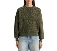 Scotch & Soda Damen Jacquard Relaxed-fit Pullover Sweater, Military 0360, XL EU