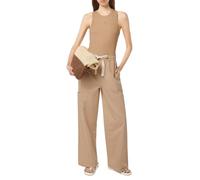 Scotch & Soda Damen Noa High-Rise Wide-Leg Pull On Cargo Casual Pants, Blue and White Pin Stripe, M / 32L EU