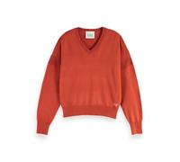 Scotch & Soda Damen Pullover V-Ausschnitt Relaxed Pullover Sweater, Ketchup U602, M