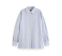 Scotch & Soda Damen Shirt Core Girlfriend Oxford Stripes Shirt, White and Blue Stripe,34