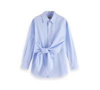 Scotch & Soda Damen Shirt Striped Knotted Shirt, Sky Blue/White Stripe,38