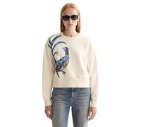 Scotch & Soda Damen-Sweatshirt, gewaschenes Kunstwerk, lockere Passform, Eggnog U137, S
