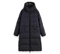 Scotch & Soda Damen Water Repellent Longer Length Puffer Coat Steppmantel, Evening Black 6647, 42