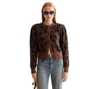 Scotch & Soda Flauschiger Jacquard-Cardigan, Peace Leopard U297, S