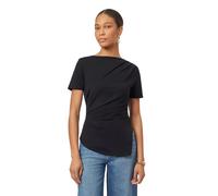 Scotch & Soda Gathered Asymmetric Tee Black Night Größe: XL | Hemden Outlet | Damen | Schwarz