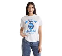 Scotch & Soda Gewaschenes Regular Fit T-Shirt mit Brust-Artwork, Off White U102, XL