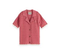 Scotch & Soda Girl Scalloped Knitted Short-sleeved Shirt Rose Pink Größe: 14 | Strickjacken Outlet | kids | Rosa