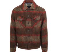 Scotch & Soda Hemdjacke Brushed Wool Karos Braun - Größe XL Rot XL