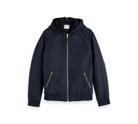 Scotch & Soda Herren Bomberjacke Jacquard Bomber Zip Hood 153446-0004 S Navy