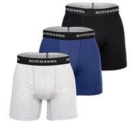 Scotch & Soda Boxershorts 3er-Pack - blau/grau/schwarz - Größe M Größe:M