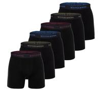SCOTCH&SODA Herren Boxershorts, 6er Pack - Solid Cotton Stretch Schwarz L