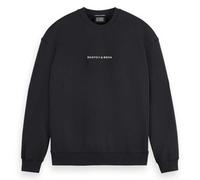 Scotch & Soda Herren Core - Logo Front Chest Sweatshirt, Schwarz, S EU