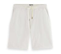 SCOTCH&SODA Herren Leinenshorts - Fave Cotton Linen, kurze Hose, einfarbig Weiß 30W