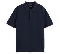 Poloshirt SCOTCH & SODA "Poloshirt Core Structured Knitted Regular Fit Polo 1er Pack", Herren, Gr. M, blau (dunkelblau), Obermaterial: 100% Baumwolle CO., Shirts (18916169-M) dunkelblau