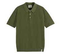 SCOTCH&SODA Herren Poloshirt - Core Structured Knitted Regular Fit Polo, Kurzarm, Struktur, Knopfleiste, Baumwolle XXL Grün