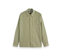 Scotch & Soda Herren Poplin Shirt, Calla Green Stripe, XXL