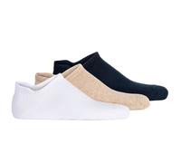 SCOTCH&SODA Herren Sneakersocken, 3er Pack - 1/2 Terry Low Cut, Socken, One Size, einfarbig Weiß/Dunkelblau/Beige 41-46
