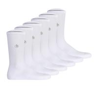 SCOTCH&SODA Herren Socken, 6er Pack - 1/2 Terry Cotton Crew, One Size, einfarbig Weiß 41-46