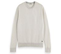 SCOTCH&SODA Herren Strickpullover - Essentials Crewneck, Merinowolle, Rundhals, einfarbig S Beige