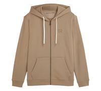 SCOTCH&SODA Herren Sweatjacke - Logo Badge Zipthrough Hoodie, Regular Fit, Kapuze, Logo, Baumwolle Hellbraun 2XL