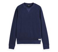 SCOTCH&SODA Herren Sweatshirt mit Struktur - Structured Sweatshirt, Pullover, einfarbig Dunkelblau / 2XL XXL Blau