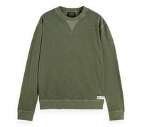 SCOTCH&SODA Herren Sweatshirt mit Struktur - Structured Sweatshirt, Pullover, einfarbig Grün 2XL
