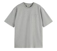 SCOTCH&SODA Herren T-Shirt - Core 3 Crosses Loose Fit Pocket T-Shirt, Rundhals, Kurzarm, einfarbig Hellgrau / XL XL Grau
