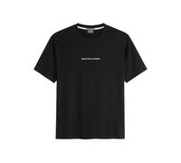 Scotch & Soda Herren T‑Shirt – Core Logo Front Chest – Rundhals, Kurzarm, einfarbig Schwarz L