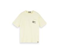 Scotch & Soda Herren T-Shirt Washed Artwork Tee 155387-3502 M Bamboo Yellow