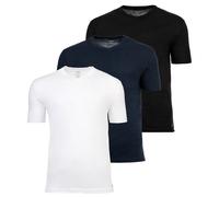 SCOTCH&SODA Herren T-Shirts, 3er Pack, V-Neck - Ultra Soft V-Neck Tee, Unterhemd Schwarz/Blau/Weiß / S S Mehrfarbig