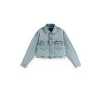 Scotch & Soda Jeansjacke mit Brustpattentaschen in Hellblau, Größe XS