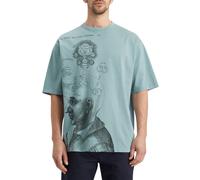 Scotch & Soda Loose Fit Embassy Of The Free Mind Artwork T-shirt Bay Blue Größe: S | Bedruckte T-Shirts Outlet | Herren | Blau