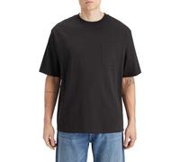SCOTCH&SODA Herren T-Shirt - Core 3 Crosses Loose Fit Pocket T-Shirt, Rundhals, Kurzarm, einfarbig Schwarz XL