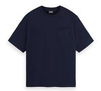 SCOTCH&SODA Herren T-Shirt - Core 3 Crosses Loose Fit Pocket T-Shirt, Rundhals, Kurzarm, einfarbig Dunkelblau 2XL