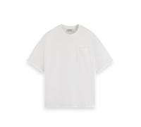 Scotch & Soda Men's Core-3 Crosses Loose Fit Pocket T-Shirt, White, S