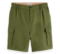 Scotch & Soda Cotton-linen Relaxed Fit Cargo Short Army Größe: M | Cargohosen Outlet | Herren | Grün