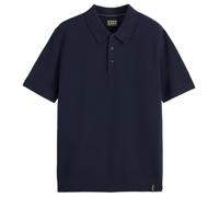 Poloshirt SCOTCH & SODA "Poloshirt Core Structured Knitted Regular Fit Polo 1er Pack", Herren, Gr. XL, blau (dunkelblau), Obermaterial: 100% Baumwolle CO., Shirts (18916169-XL) dunkelblau