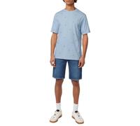 Scotch & Soda Men's Regular fit Micro AOP T-Shirt, Shirting Blue, XXL