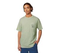 Scotch & Soda Men's Relaxed-fit Double face Jersey Pocket T-Shirt, Pistachio Stripe, XXL