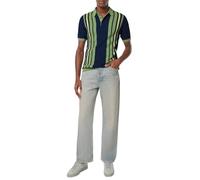 Scotch & Soda Men's Structured Knitted Regular fit Polo Shirt, Atlantic Blue, L