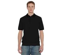 Scotch & Soda Men's Structured Knitted Solid Polo Shirt, Black, S