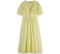 Scotch & Soda Midi Dress With Broderie Anglaise Lemon Yellow Größe: 38 | Midikleider Outlet | Damen | Gelb